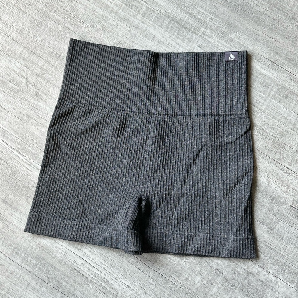 Ryderwear Rib Seamless Shorts/Black Marl/Size Small